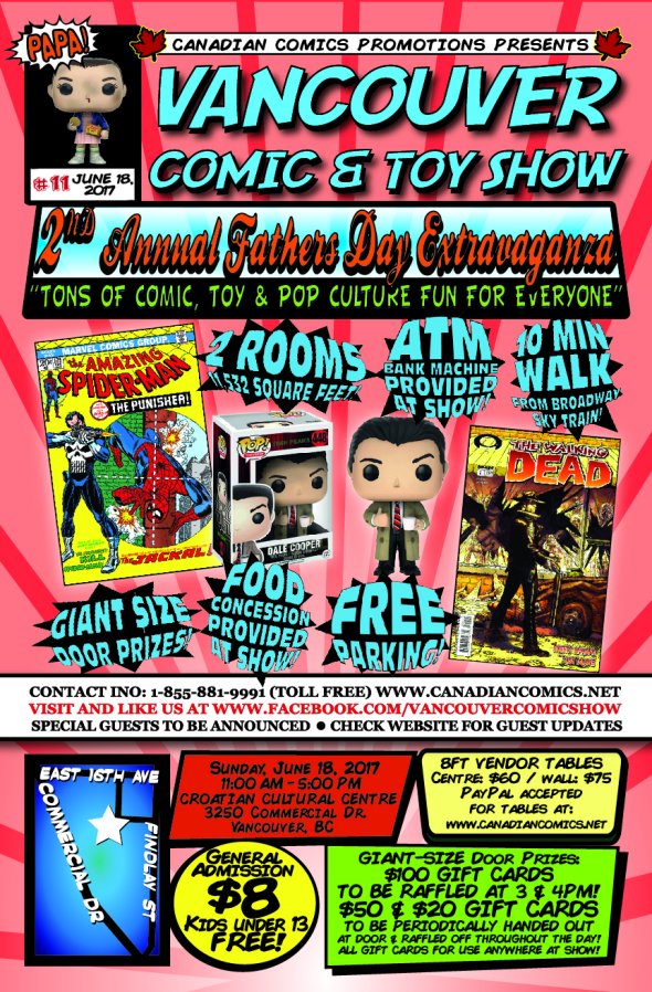 Vancouver Comic and Toy Show 11 Flyer